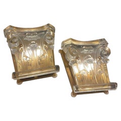 Corinthian Murano Wall Lights, Italy 1970 Corinthian Murano Wall Lights, Italy 1970