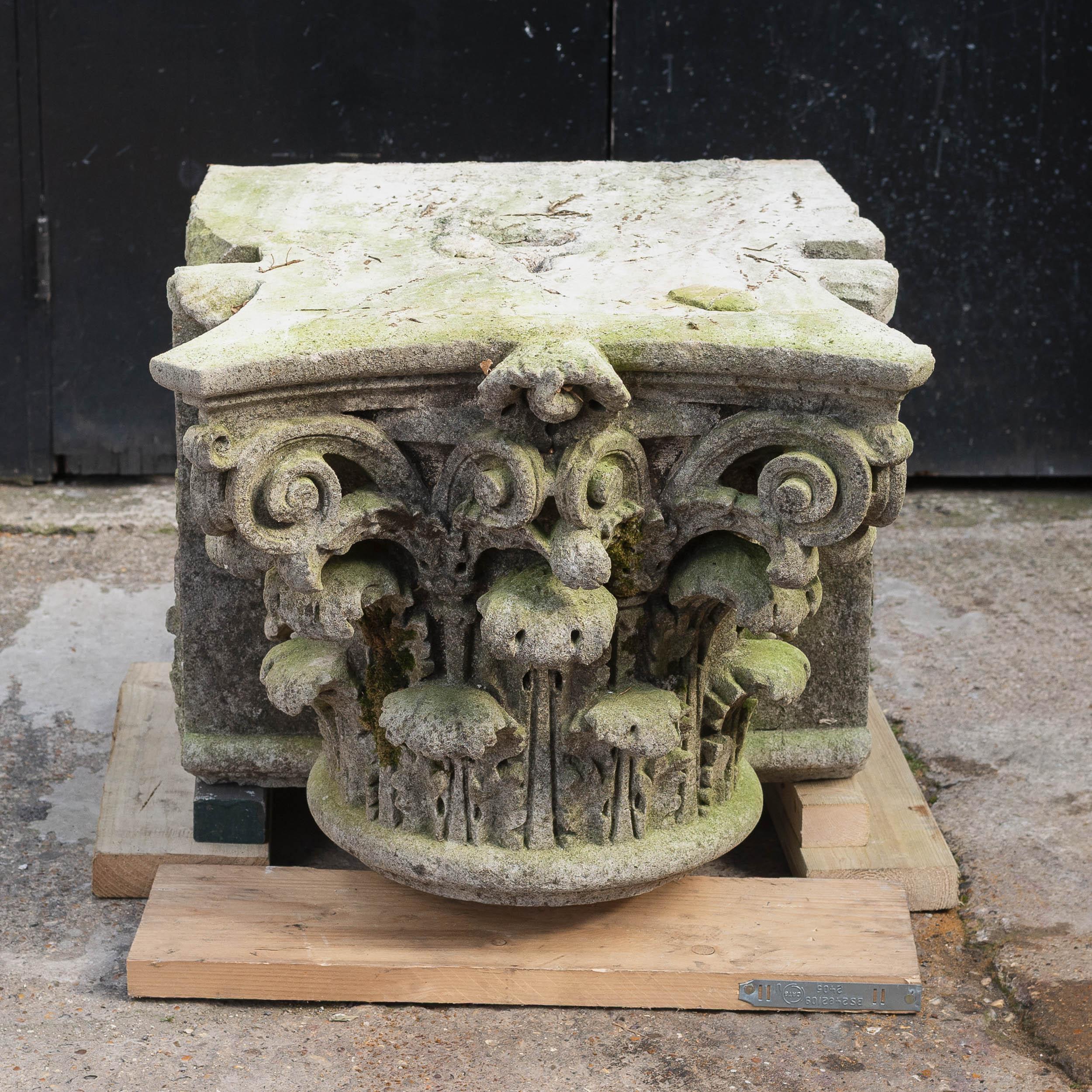 Corinthian Order Portland Stone Capital For Sale 3