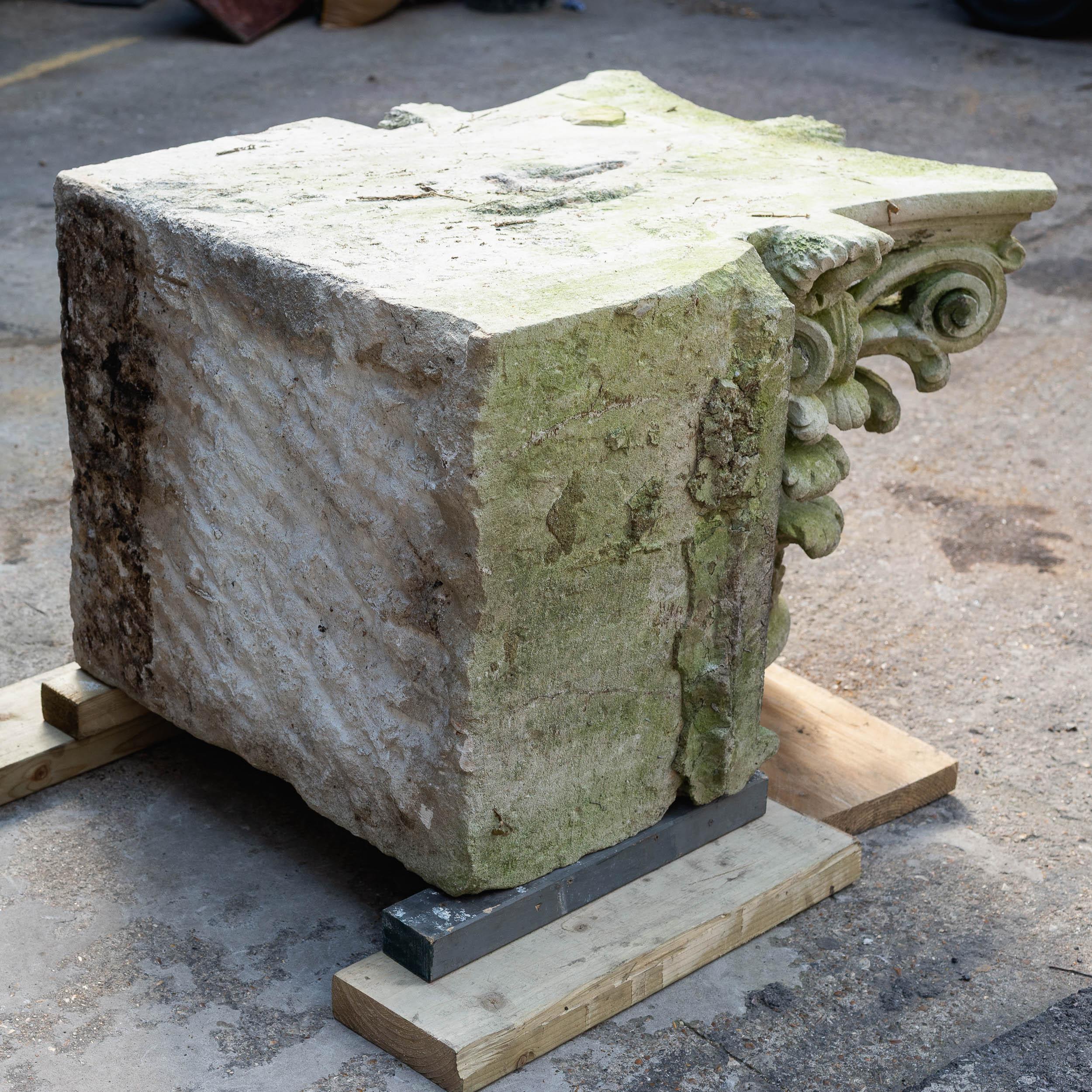 Corinthian Order Portland Stone Capital For Sale 4