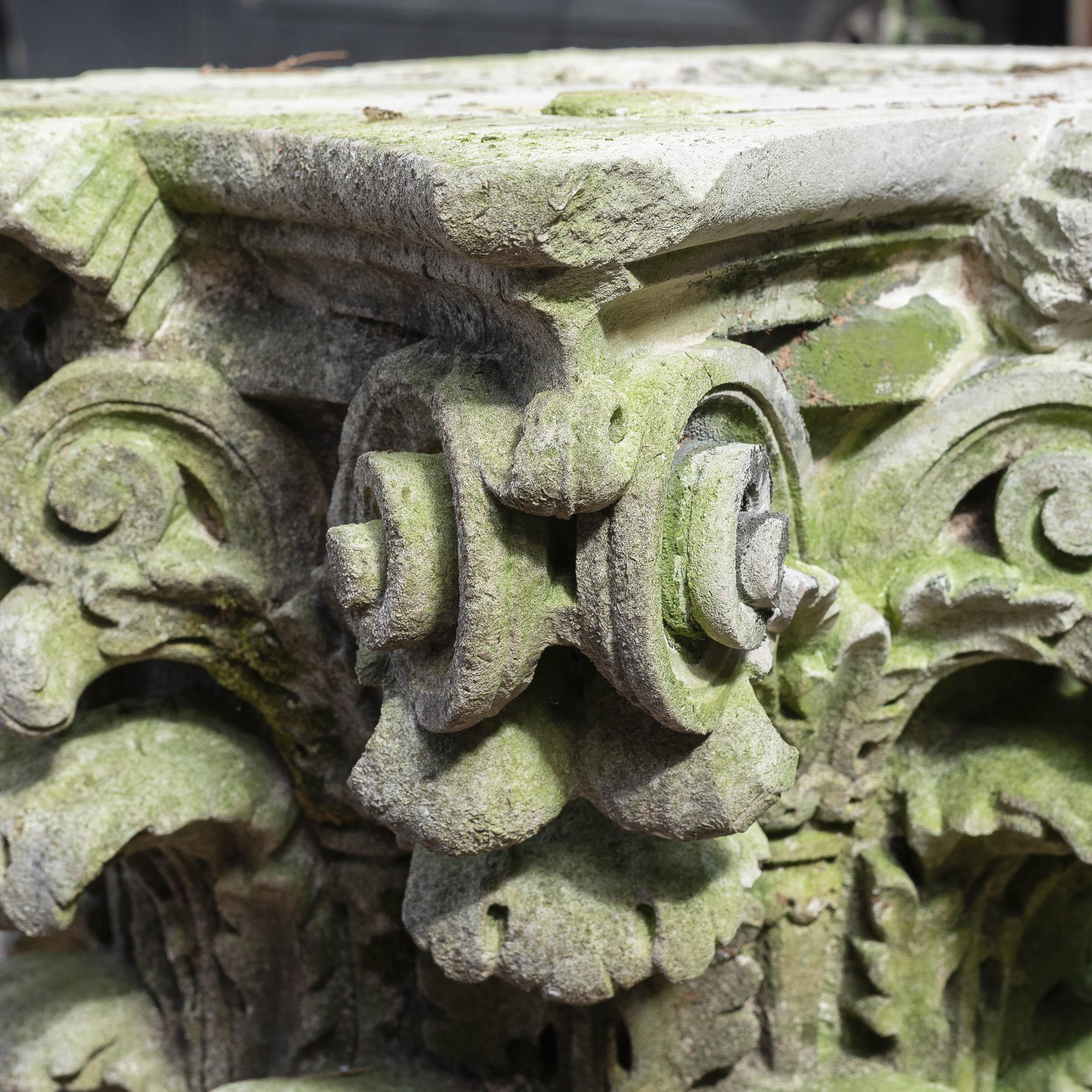 19th Century Corinthian Order Portland Stone Capital For Sale