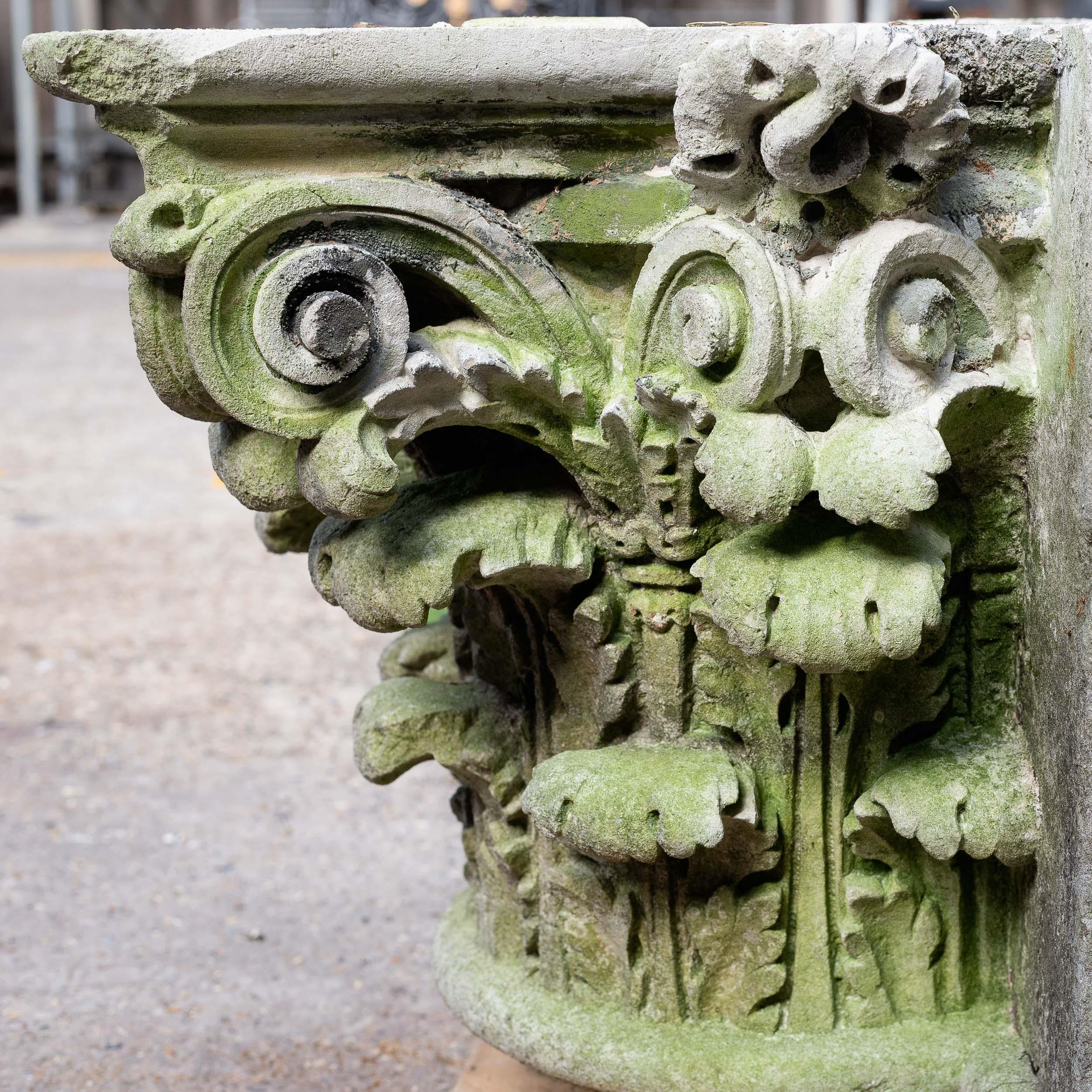 Corinthian Order Portland Stone Capital For Sale 1