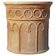 Vase corinthien, terre cuite toscane, 20ème siècle