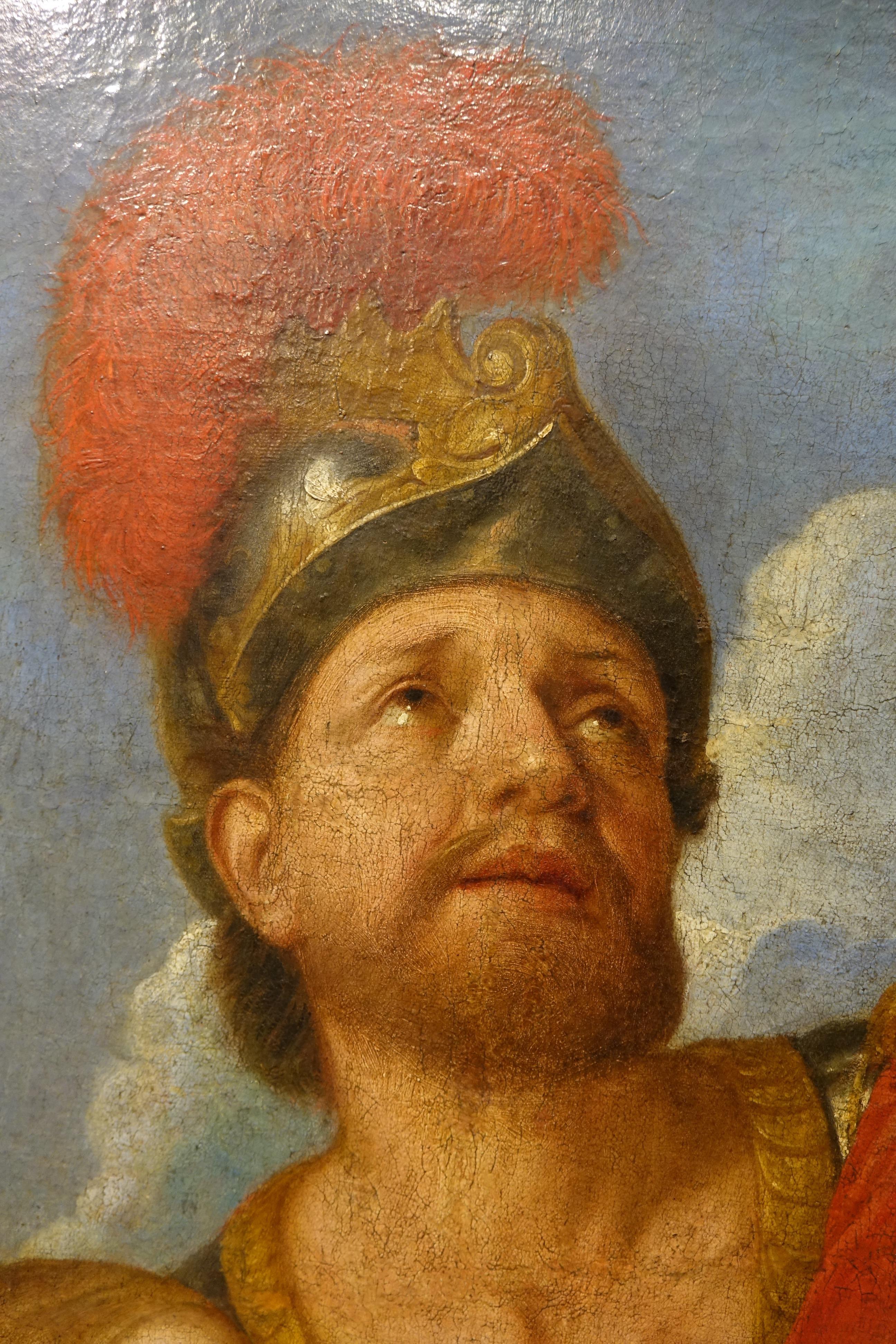 18th Century Coriolan's mother and wife beg him to spare Rome , German School Circa 1750 For Sale