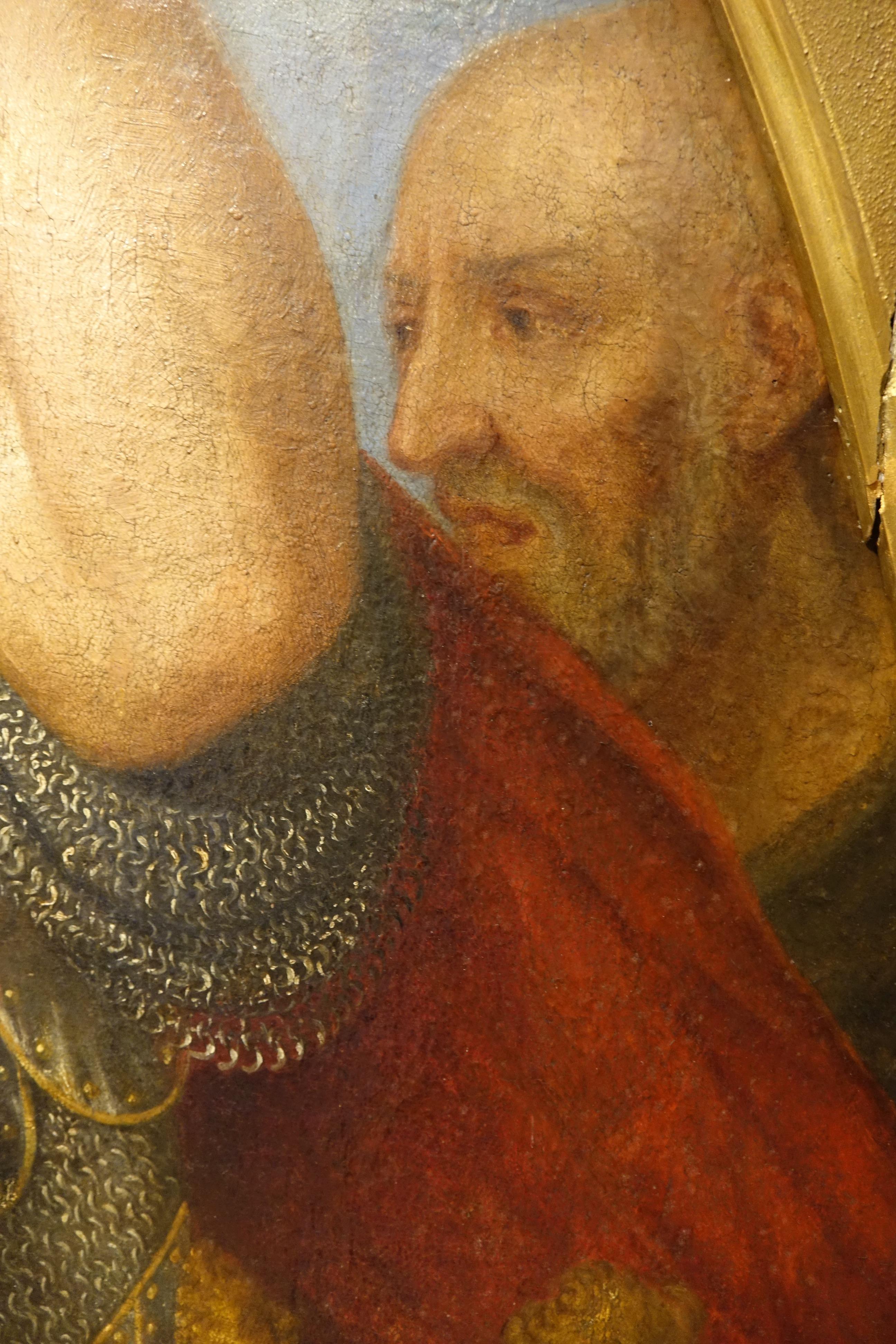 Coriolan's mother and wife beg him to spare Rome , German School Circa 1750 For Sale 2