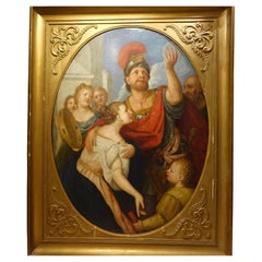 Coriolans Mutter und seine Frau bitten ihn, Rom zu verlassen, Deutsche Schule um 1750