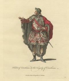 Coriolanus in the Tragedy of Coriolanus, Georgian Stage Costume, Jefferys 1757