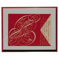 Corita Kent Original Serigraph, "B is for B Ins" with Poem by W.H. Auden