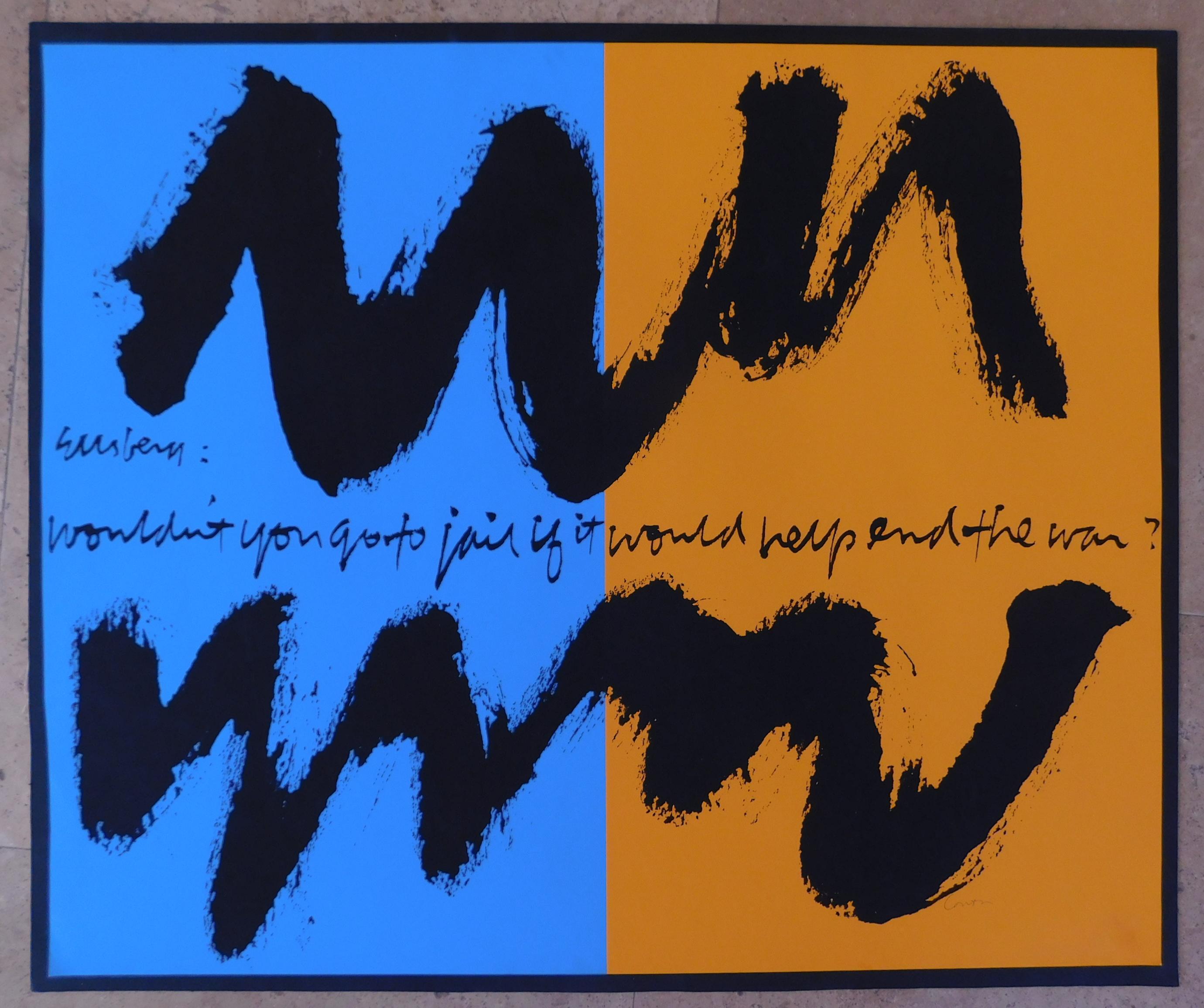 Serigrafia originale di Corita Kent sulla protesta contro la guerra in Vietnam, 