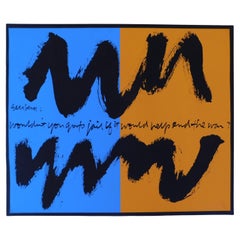 Corita Kent Original Serigraph Vietnam War Protest, "Wouldn't You Go to Jail.."