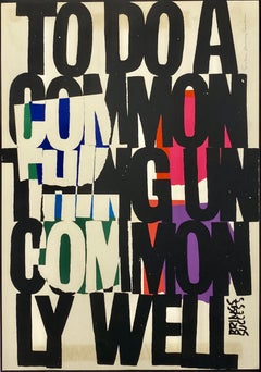 “To Do A Common Thing Uncommonly Well Brings Success, 1966” Signed Nun Pop Art