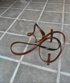 Centre Table No. 7 - Vrksa Series by Raka Studio made in Ash Wood and Leather