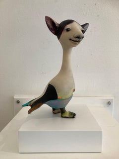 Little Sculpture Mixed Media Animal Surrealism Bird En stock