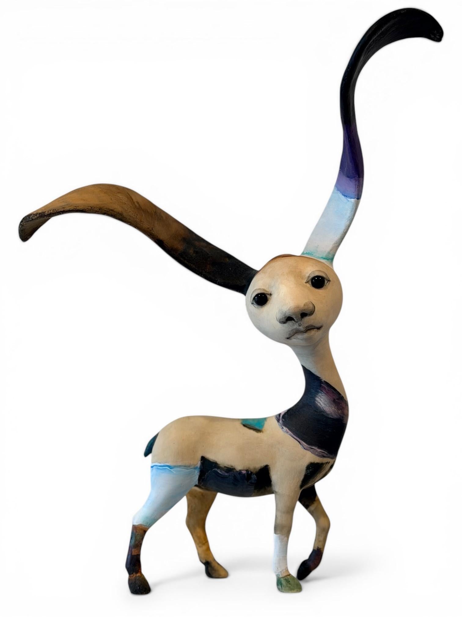 All Ears Mixed Media Sculpture Surrealism Animal In Stock