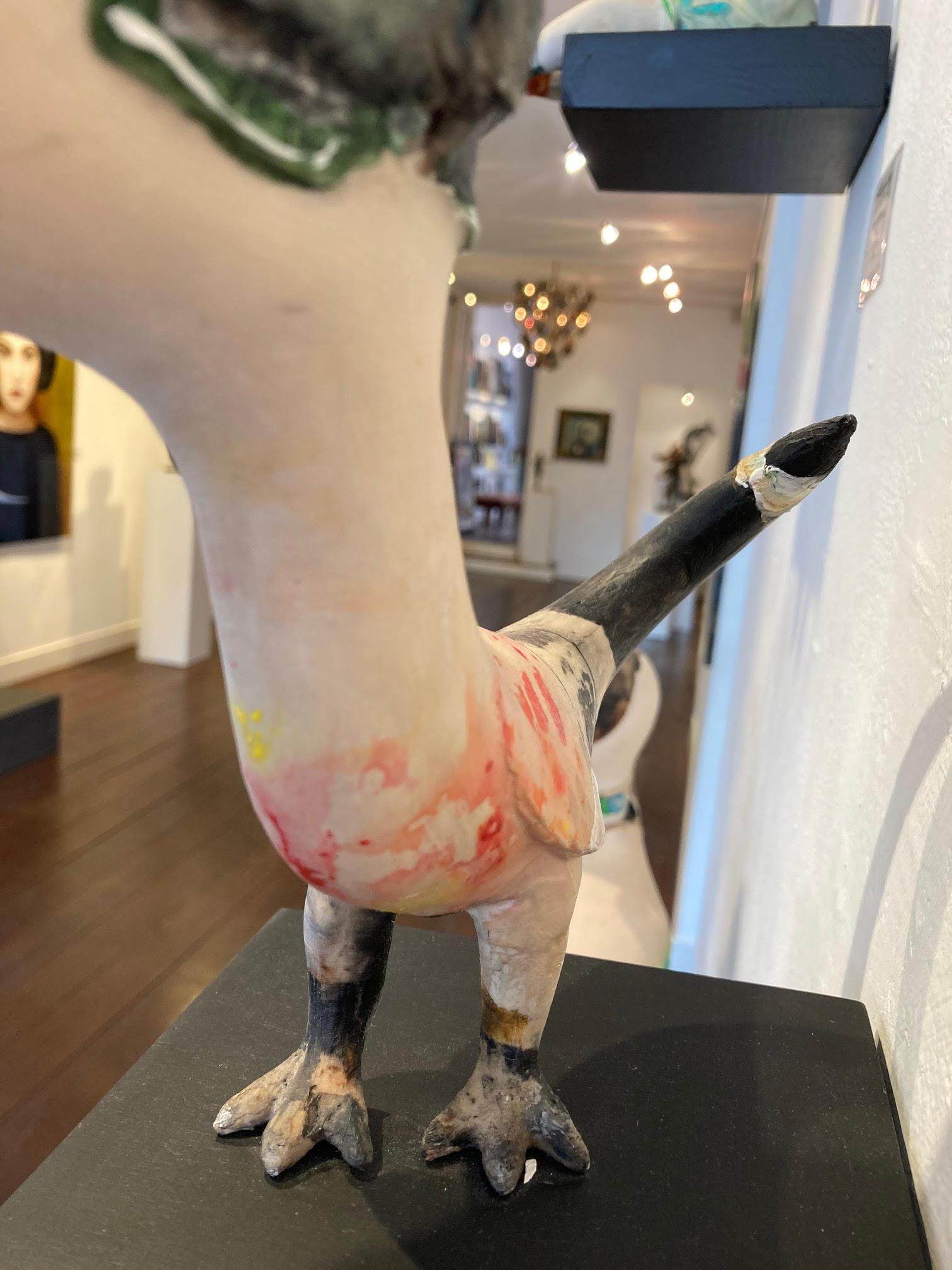 Branie Sculpture Mixed Media Bird Surreal Fantasy Art In magazzino in vendita 3