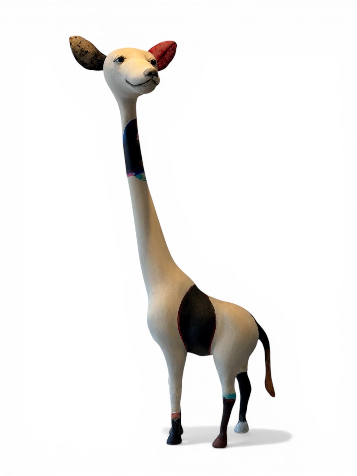 Corjan Nodelijk Figurative Sculpture - Couple Sculpture Mixed Media Animal Surrealism Painted In Stock