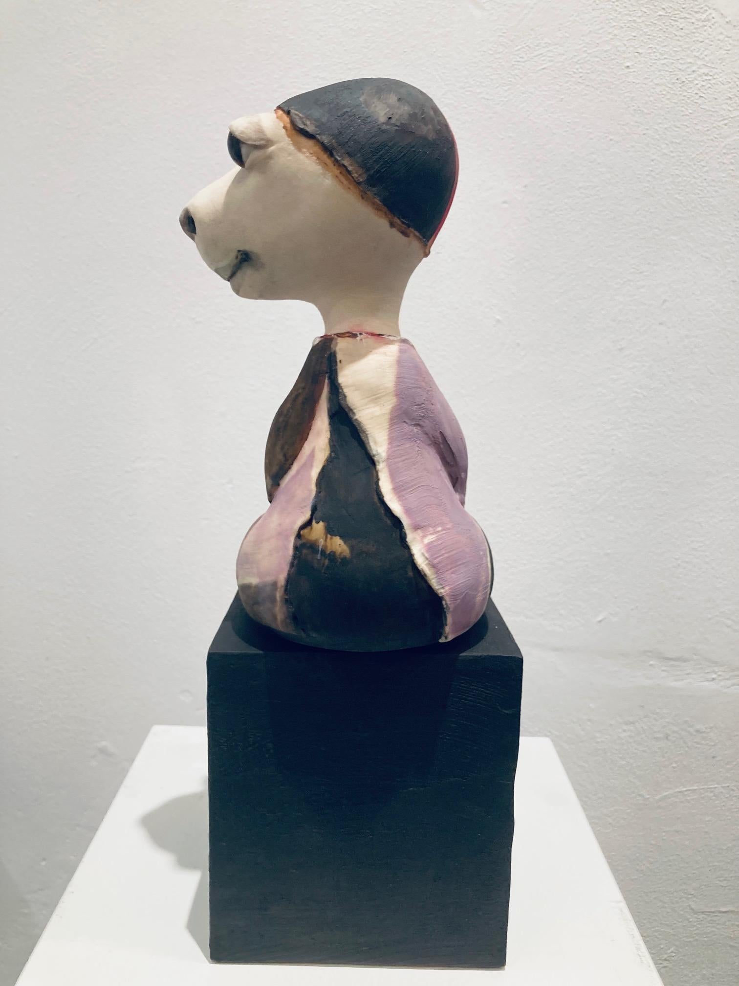Iamfine I am Fine Mixed Media Sculpture Artwork Sitting Bird En stock - El tamaño incluye el pedestal negro.
Corjan Nodelijk es compositor y narrador profesional. Las extravagantes y surrealistas criaturas -en su mayoría personas o animales- parecen