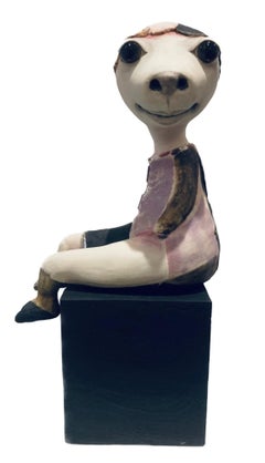 Iamfine I am Fine Escultura de Técnica Mixta Obra de Arte Pájaro Sentado  En stock