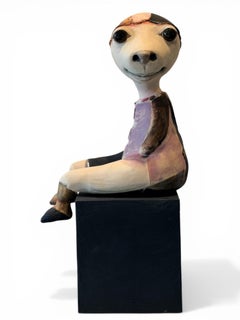 Iamfine I am Fine Mixed Media Sculpture Artwork Sitting Bird  In Stock