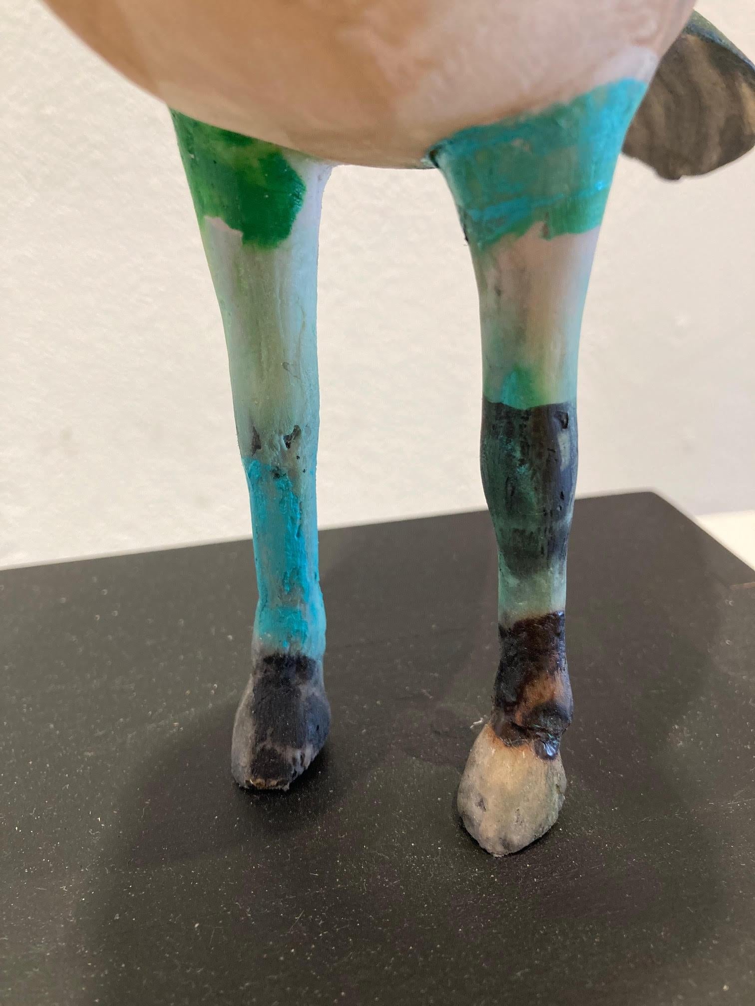 Escultura Koud Cold Mixed Media Pájaro Fantasía Contemporánea En Stock - Sculpture Contemporáneo de Corjan Nodelijk