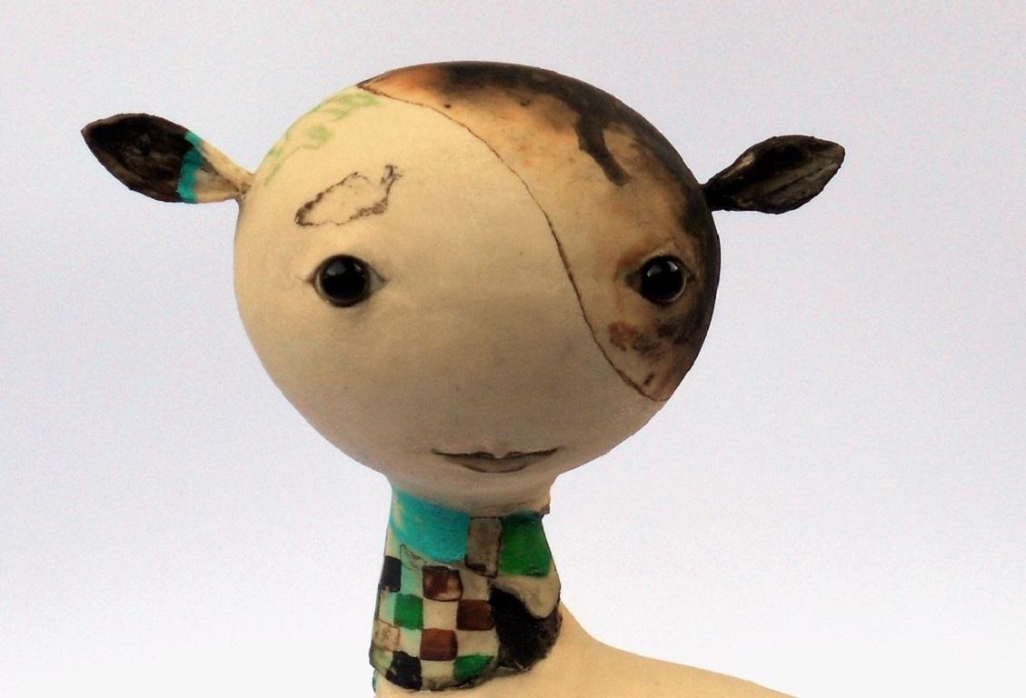 Lezzy Sculpture Mixed Media Bird Ears Surreal Fantasy In Stock For Sale 2