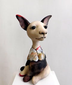 Scultura a tecnica mista Overschreven Animale carino strano surreale In magazzino