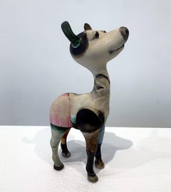 Up Mixed Media Sculpture Living Creature Dog Surrealism In Stock
