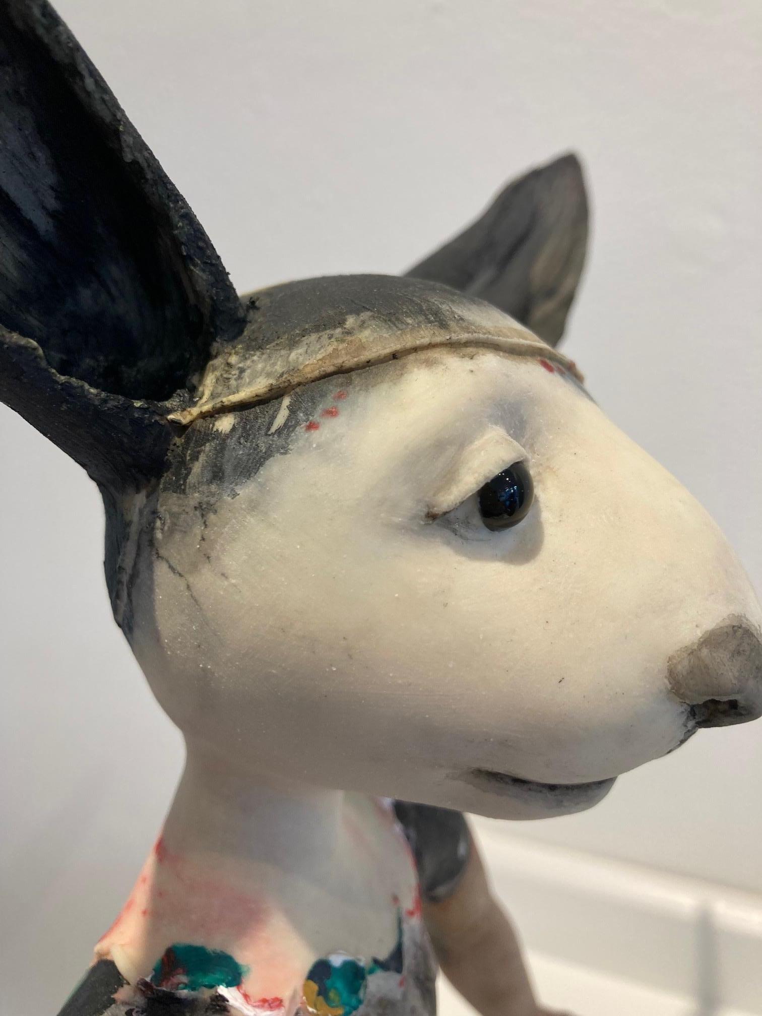 X Mixed Media Sculpture Animal Ears Shadow Fantasy Contemporary Art In Stock - Sizes are including pedestal 
Corjan Nodelijk is a composer and a professional storyteller. The quirky and surreal creatures - mostly people or animals - seem curious.