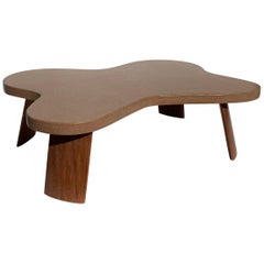 Cork and Bleached Mahogany Coffee Table