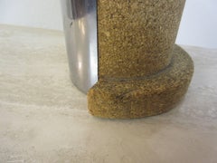 Cork and Chrome Machine Age Lamp Attributed to Russel Wright