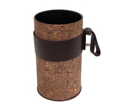 Cork and Leather Umbrella Stands 1970s France
