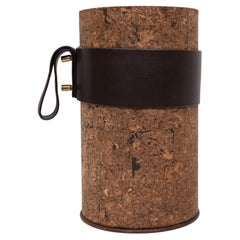 Cork and Leather Umbrella Stands 1970s France