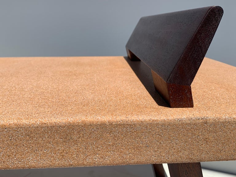 Cork and Mahogany Coffee Table For Sale at 1stDibs