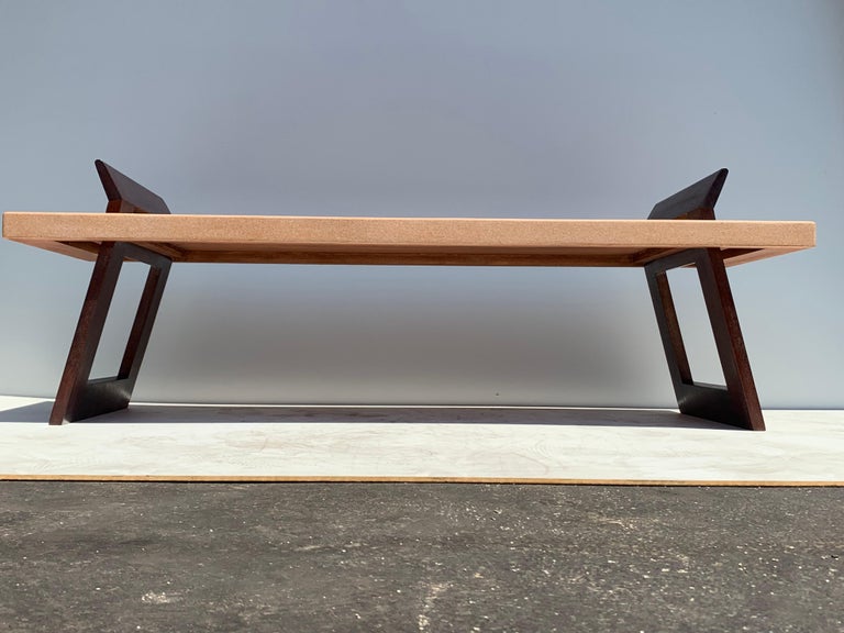 Cork and Mahogany Coffee Table For Sale at 1stDibs