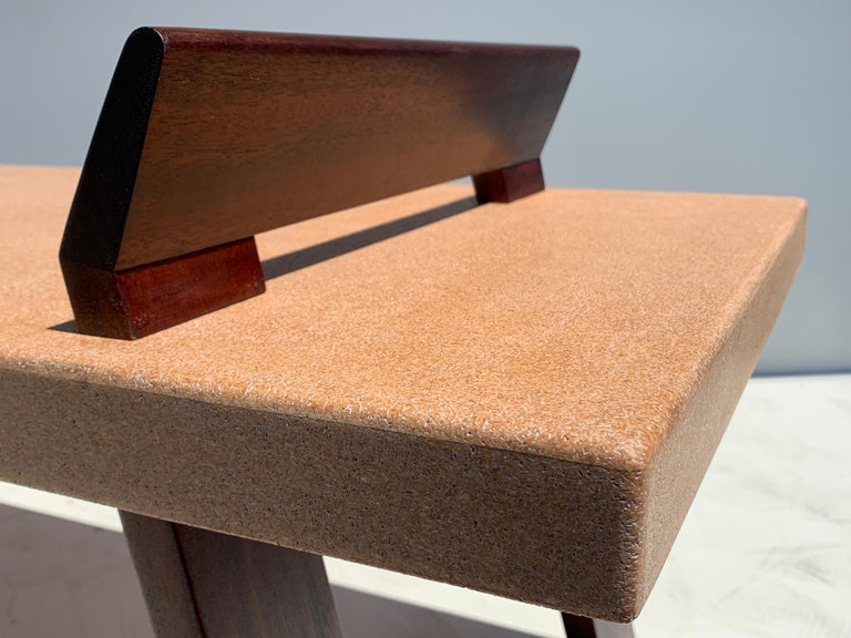 Cork and Mahogany Coffee Table For Sale at 1stDibs