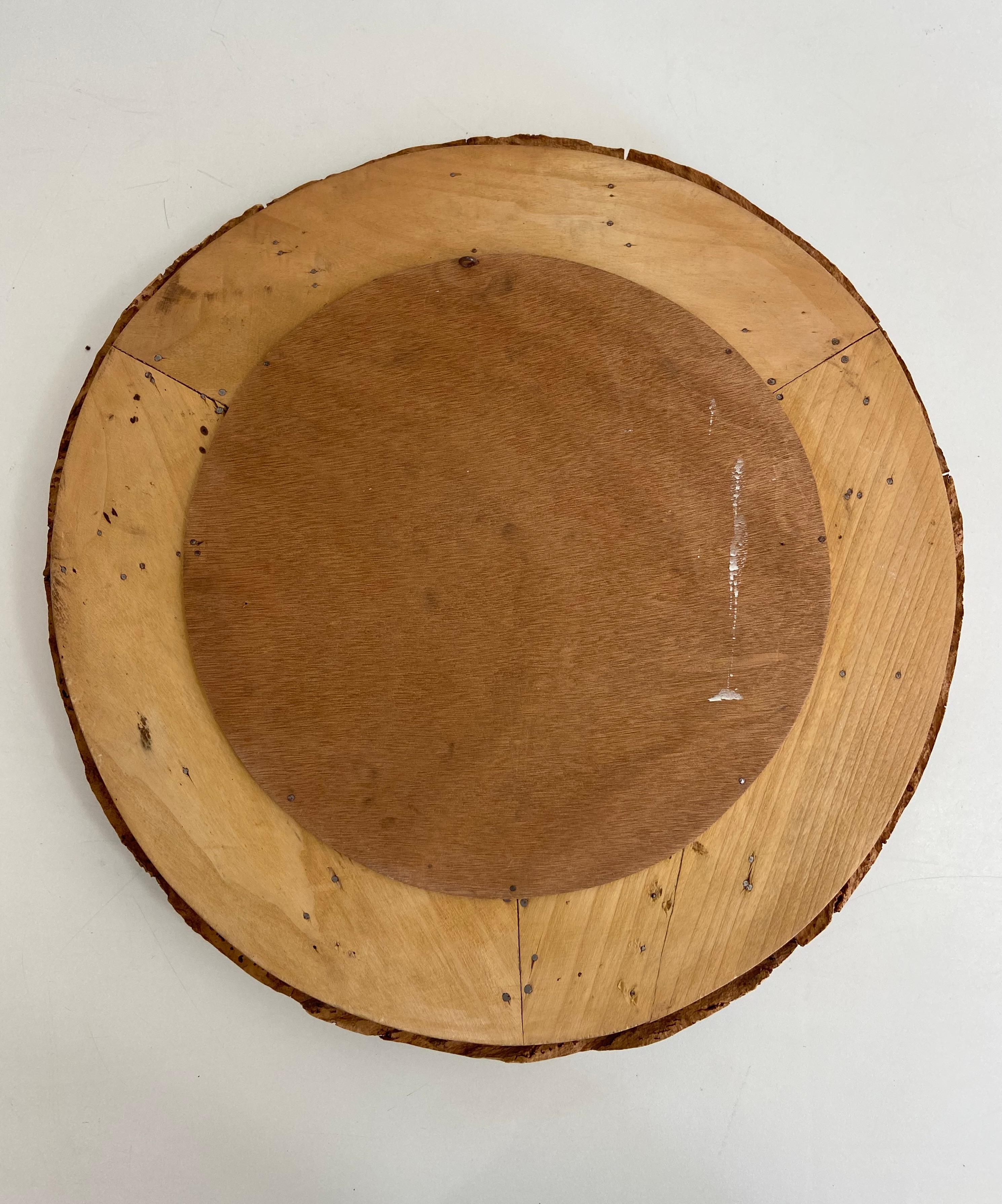 Cork and Wood Mirror, French Work, Circa 1970 For Sale 4