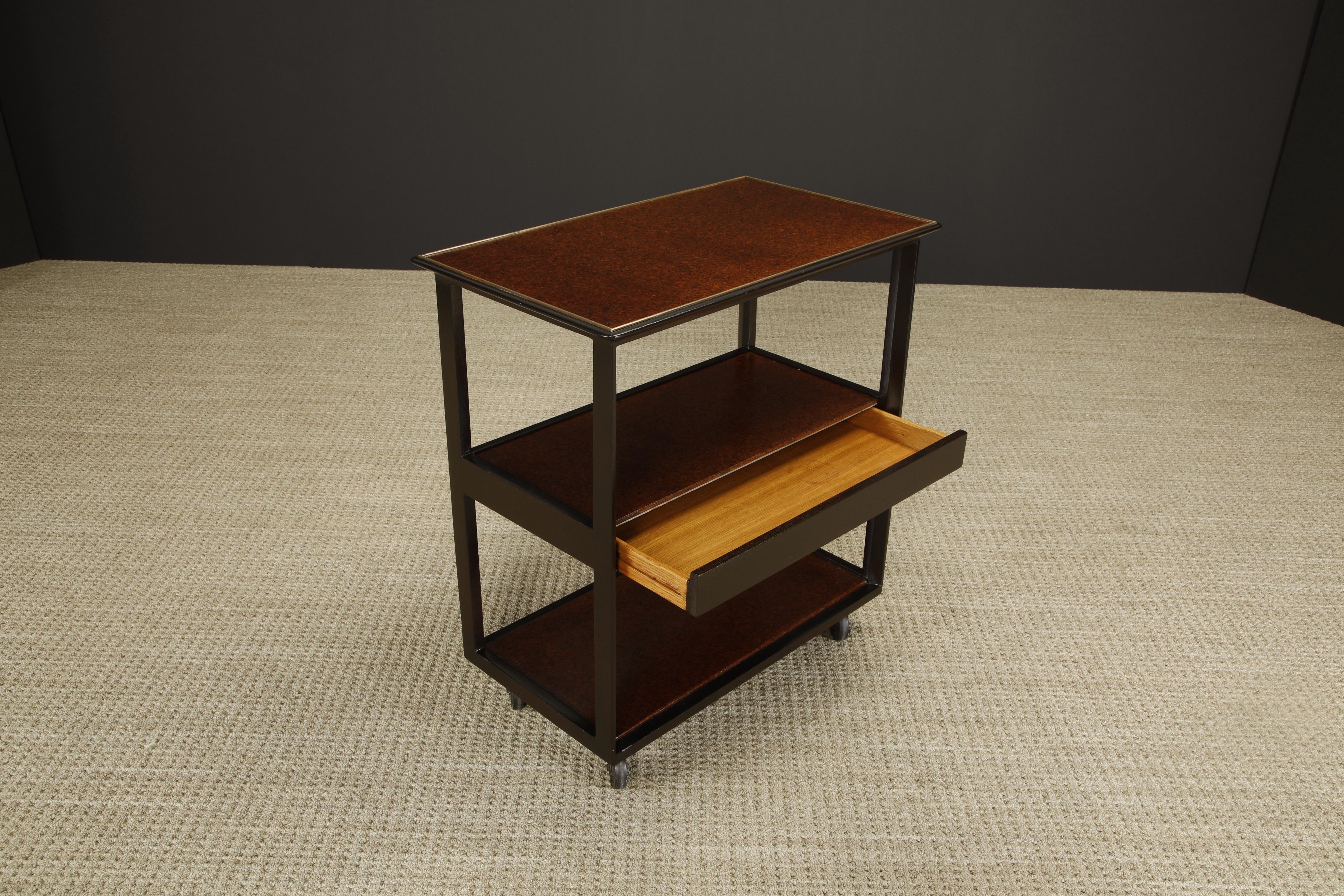 Cork Bar Cart by Edward Wormley for Dunbar, 1960s, Signed For Sale 5