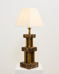 Cork/Brass Lamp