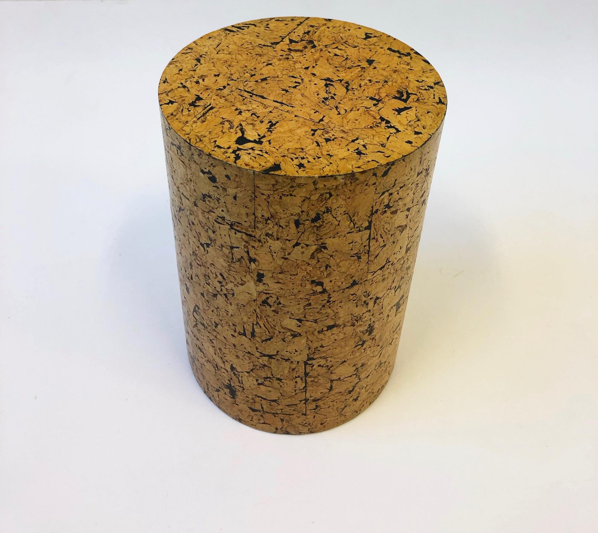 American Cork Drum Occasional Table
