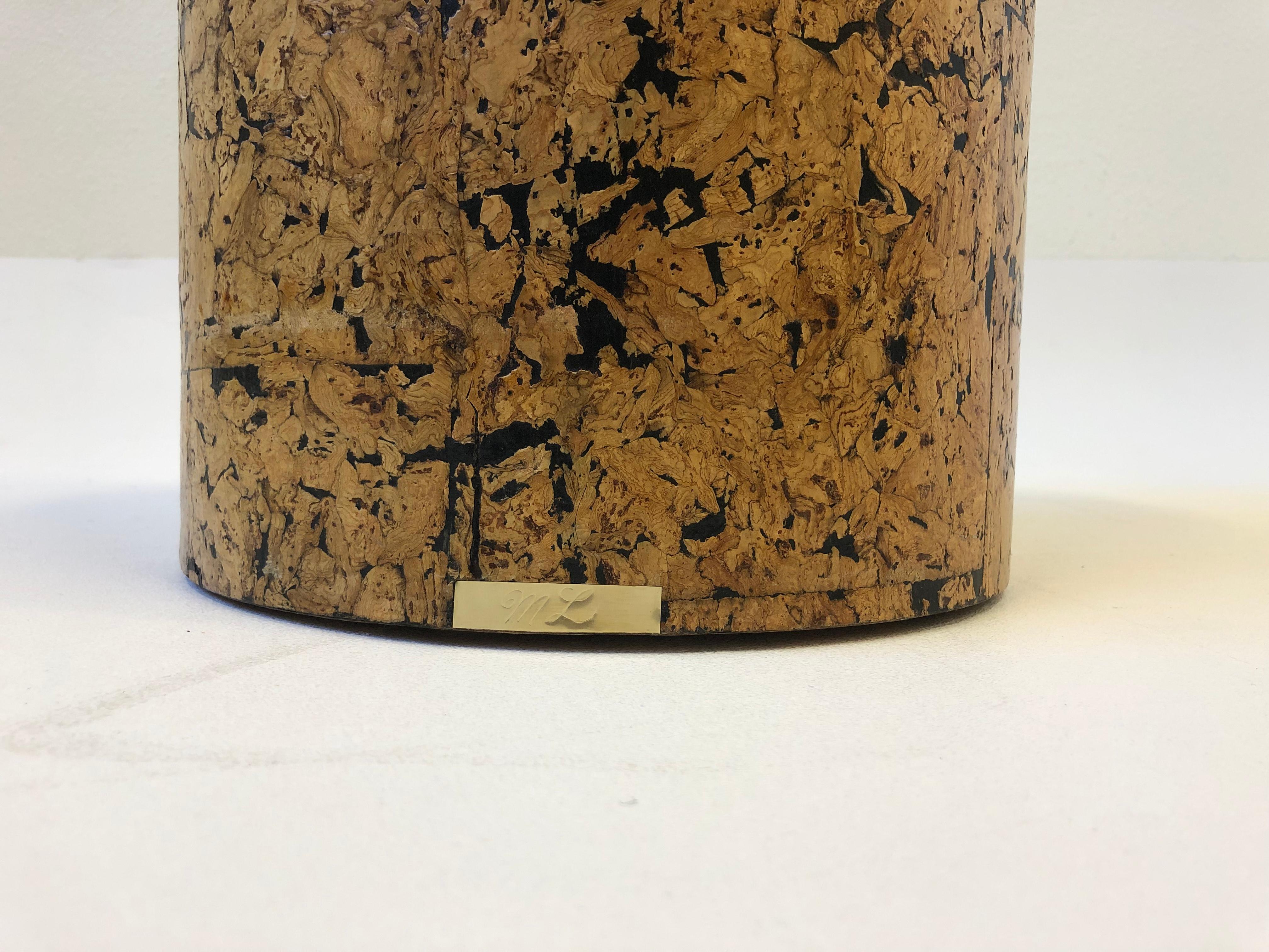 Late 20th Century Cork Drum Occasional Table