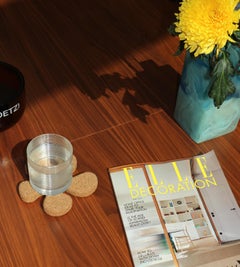 Coaster en forme de fleur en liège, lot de 4