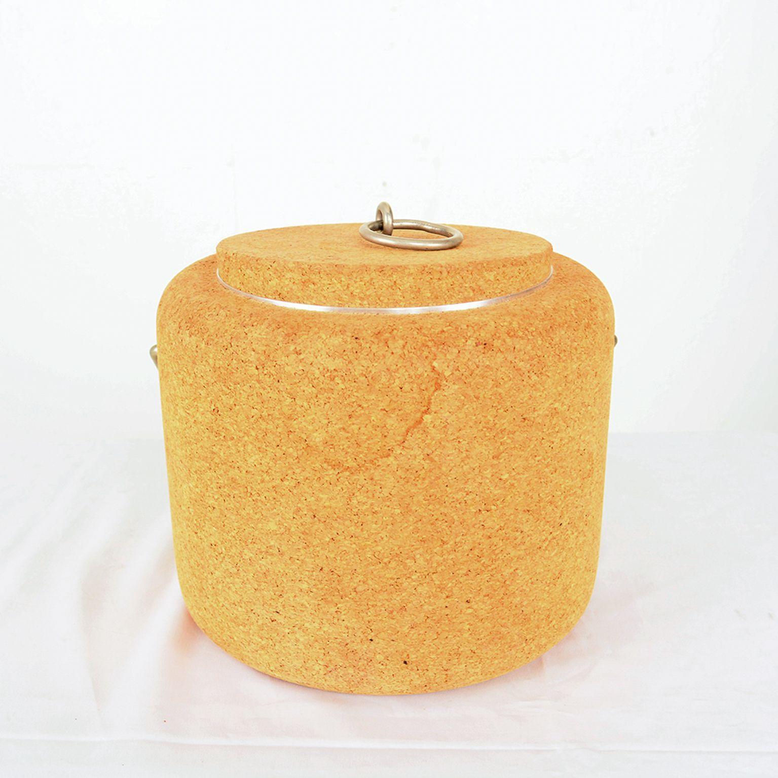 Late 20th Century Modernist Cork Ice Bucket by Signe Persson-Melin for Boda Nova, Sweden, 1970s