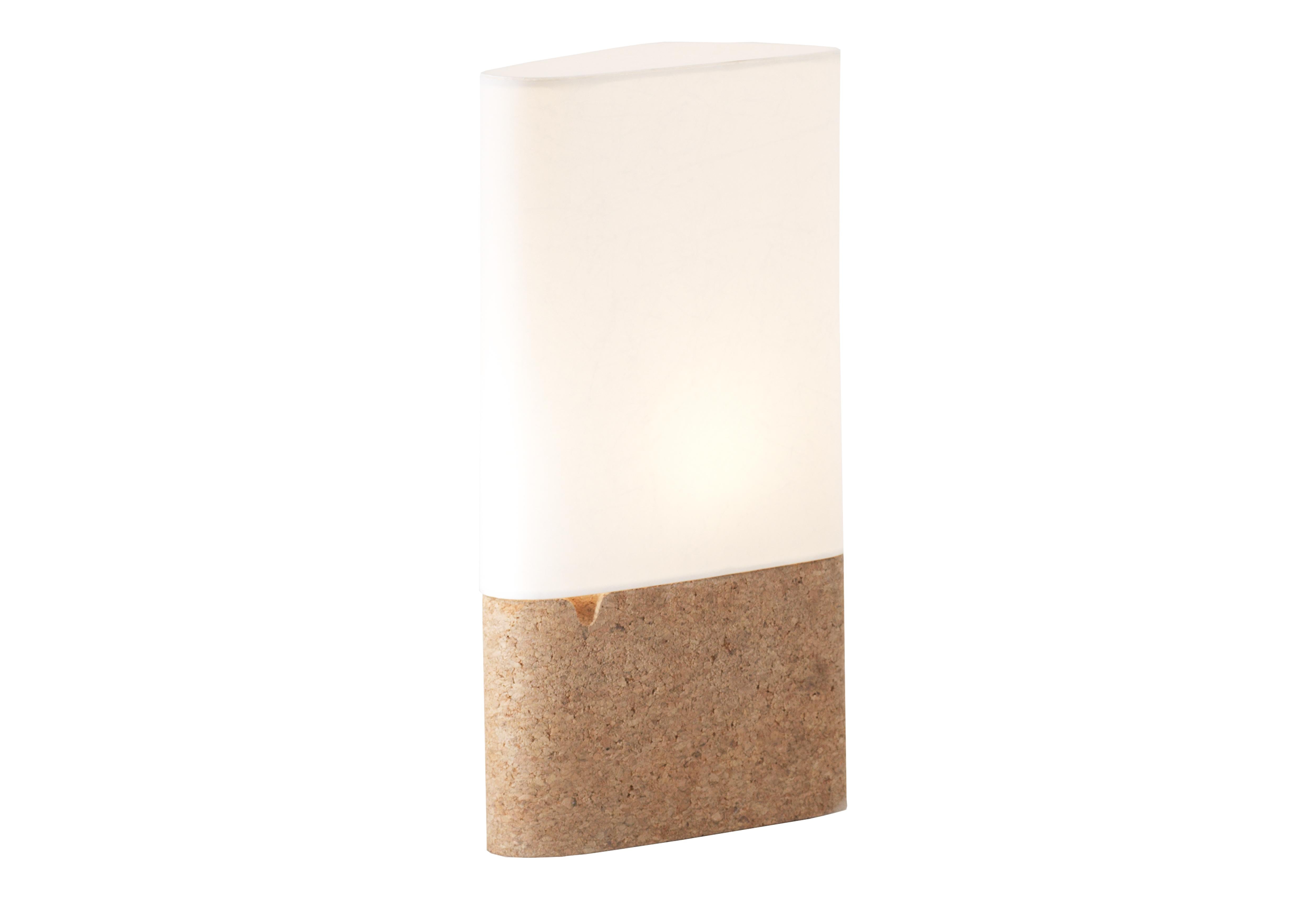 Cork & Paper Fulcrum Table Lamp by Resident
Dimensions: W 30 x D 15 x H 53.5 cm
Materials: Bronze or Cork, Paper.
Weight: 2.6 Kg.

About: 
Founded by Simon James & Scott Bridgens in 2011, Resident is the home of enduring design pieces created for