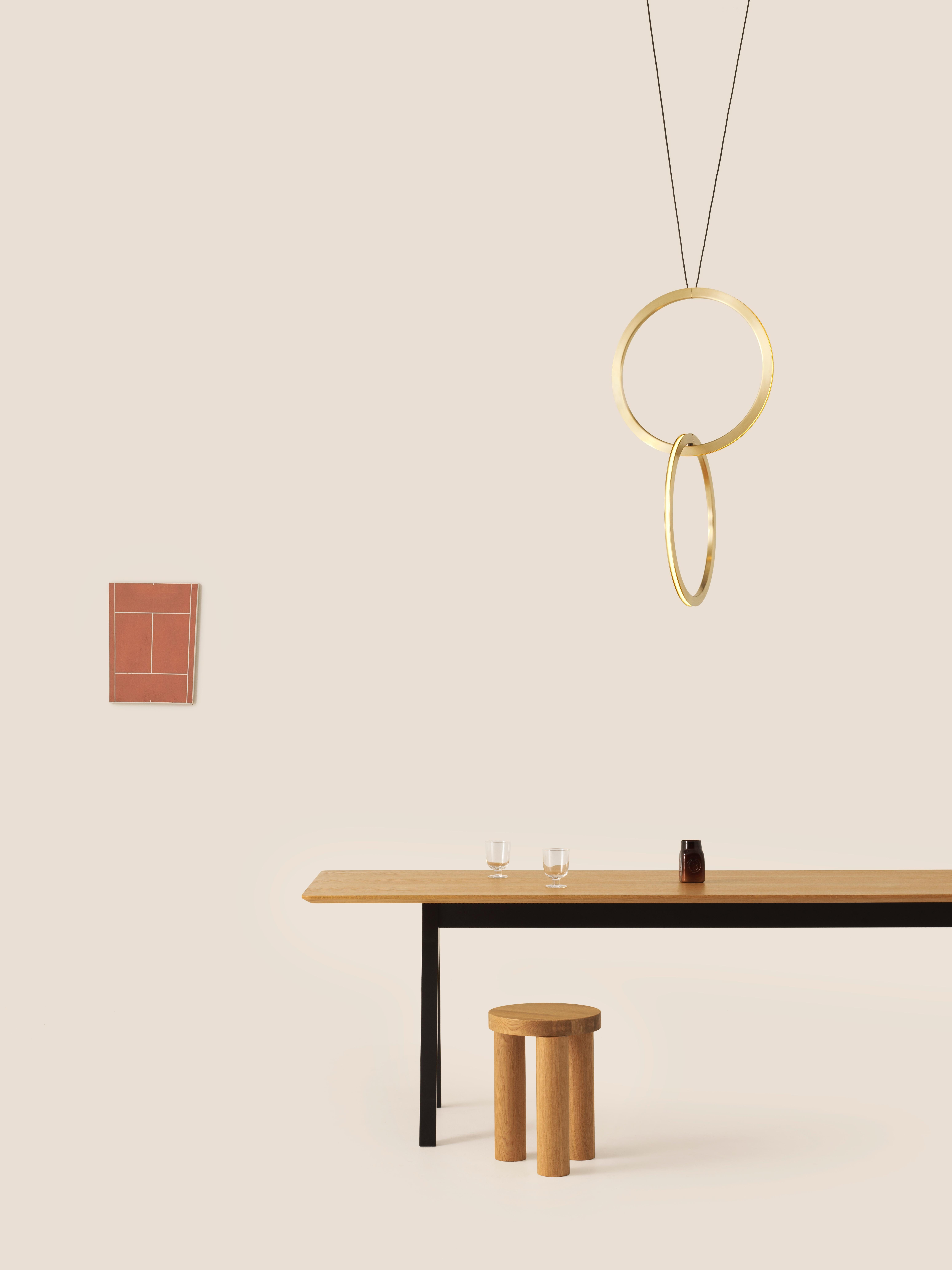 Cork & Paper Fulcrum Table Lamp by Resident In New Condition For Sale In Geneve, CH