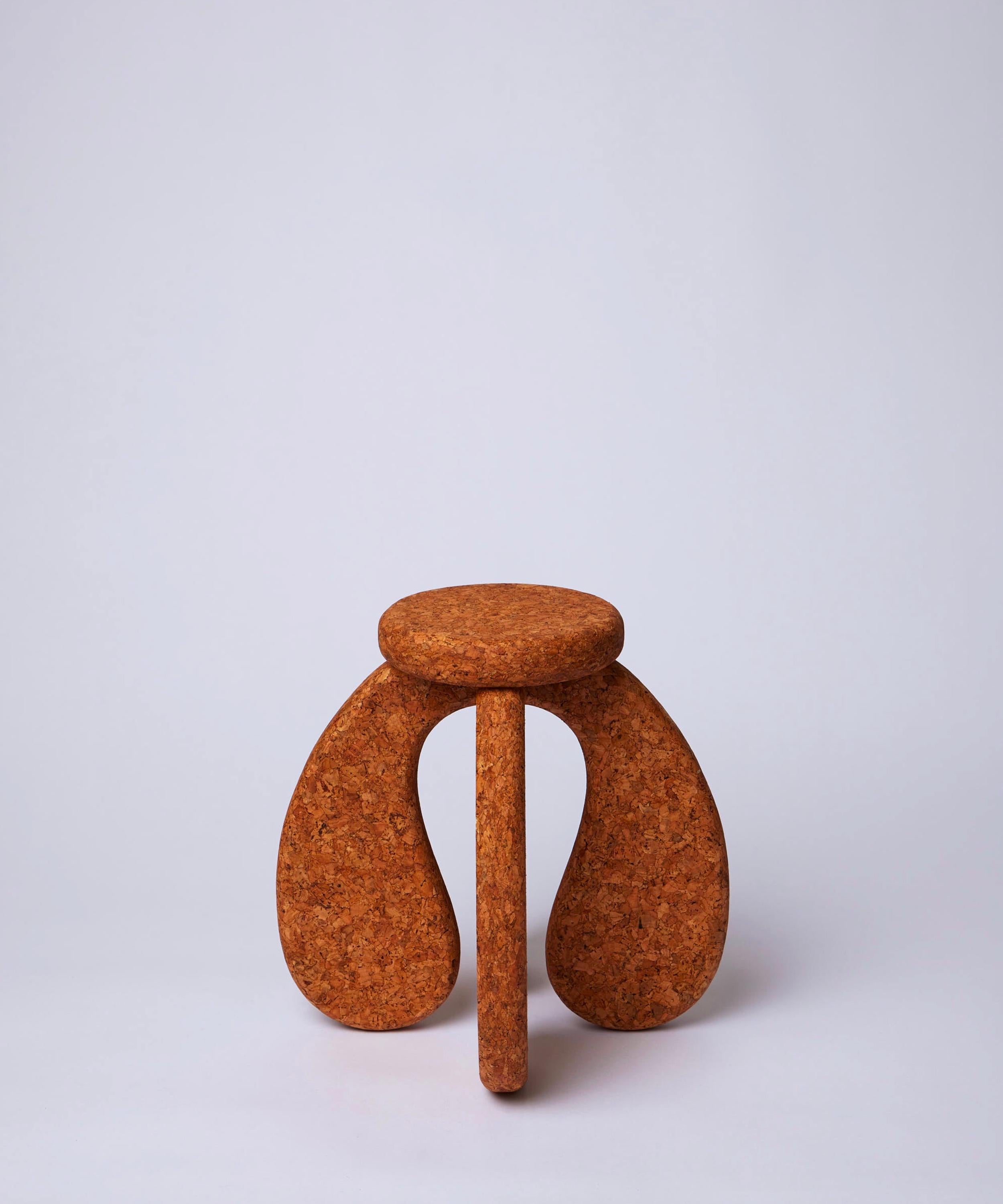 (Cork plant stand old as individual item, not set of 2)

The SPACE miniature gets reimagined in Cork This spongey yet sturdy material adds a playful lightweight aspect to the design. Suitable as a plant stand or decorative object. No
