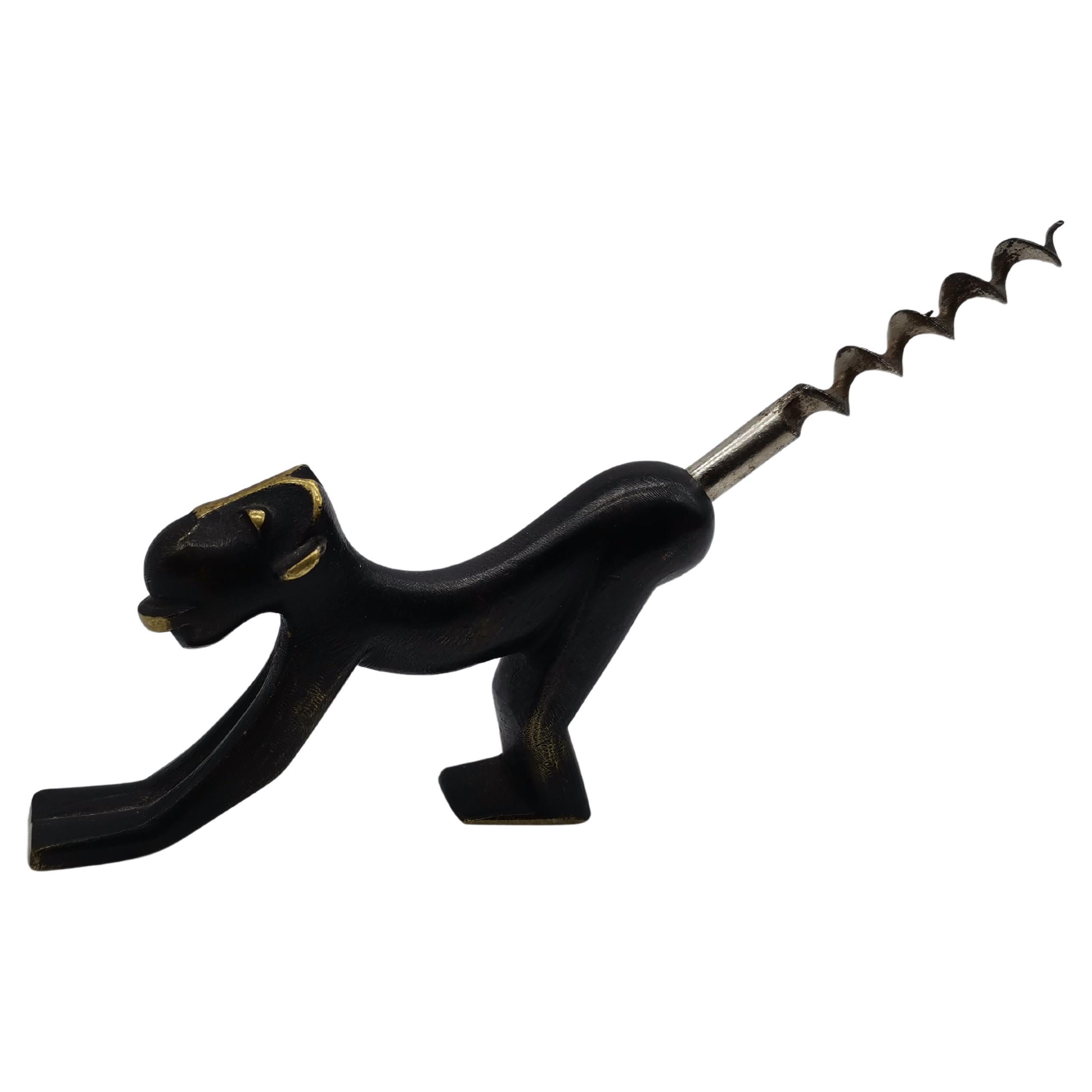 Cork Screw Ape, Brass Blackened, Richard Rohac Vienna, Austria For Sale