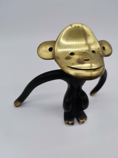 Cork Screw in Ape Shape, Brass Blackened, Walter Bosse/Herta Baller Vienna