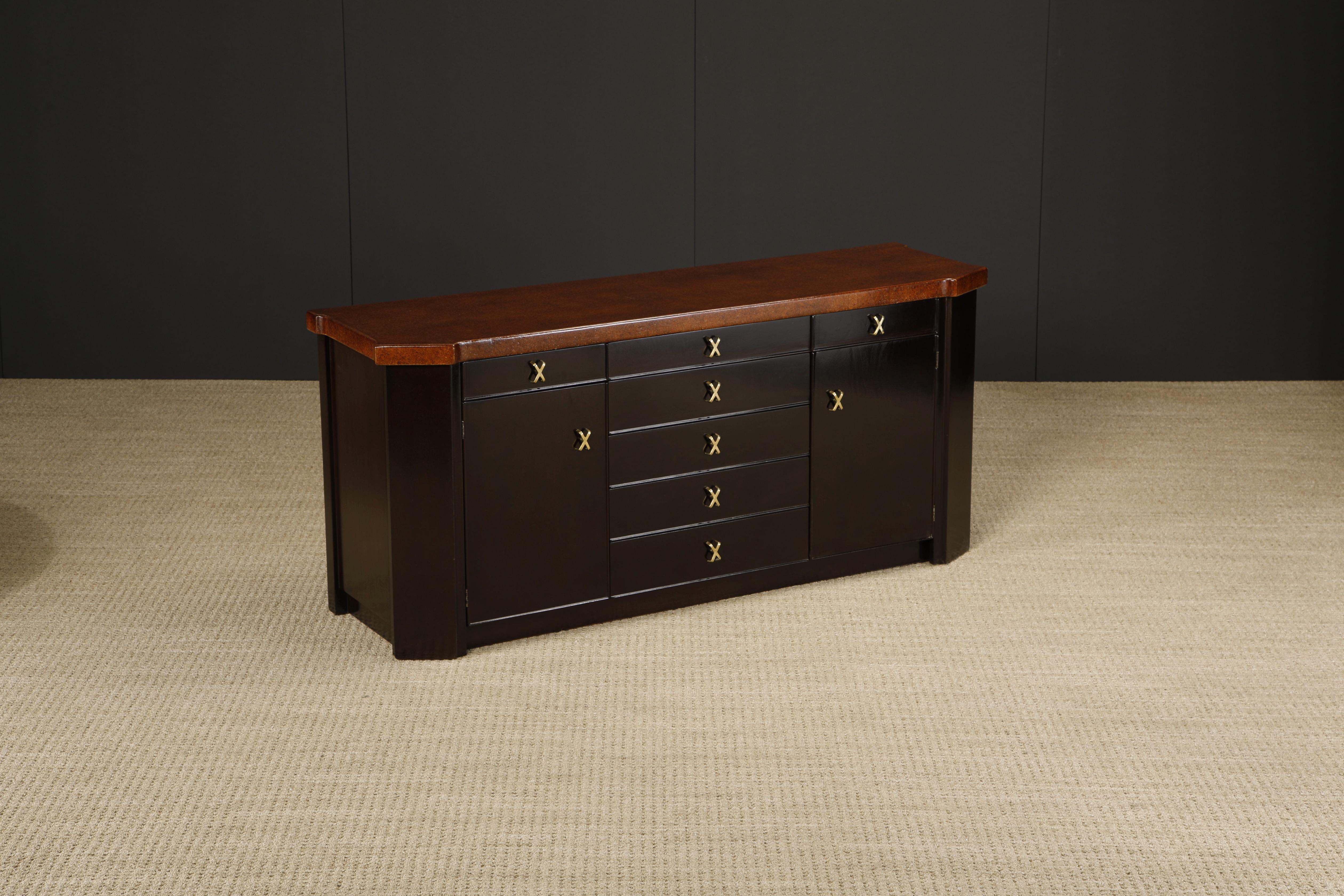 Cork Sideboard / Dresser by Paul Frankl for Johnson Furniture, c. 1950s, Signed For Sale 4