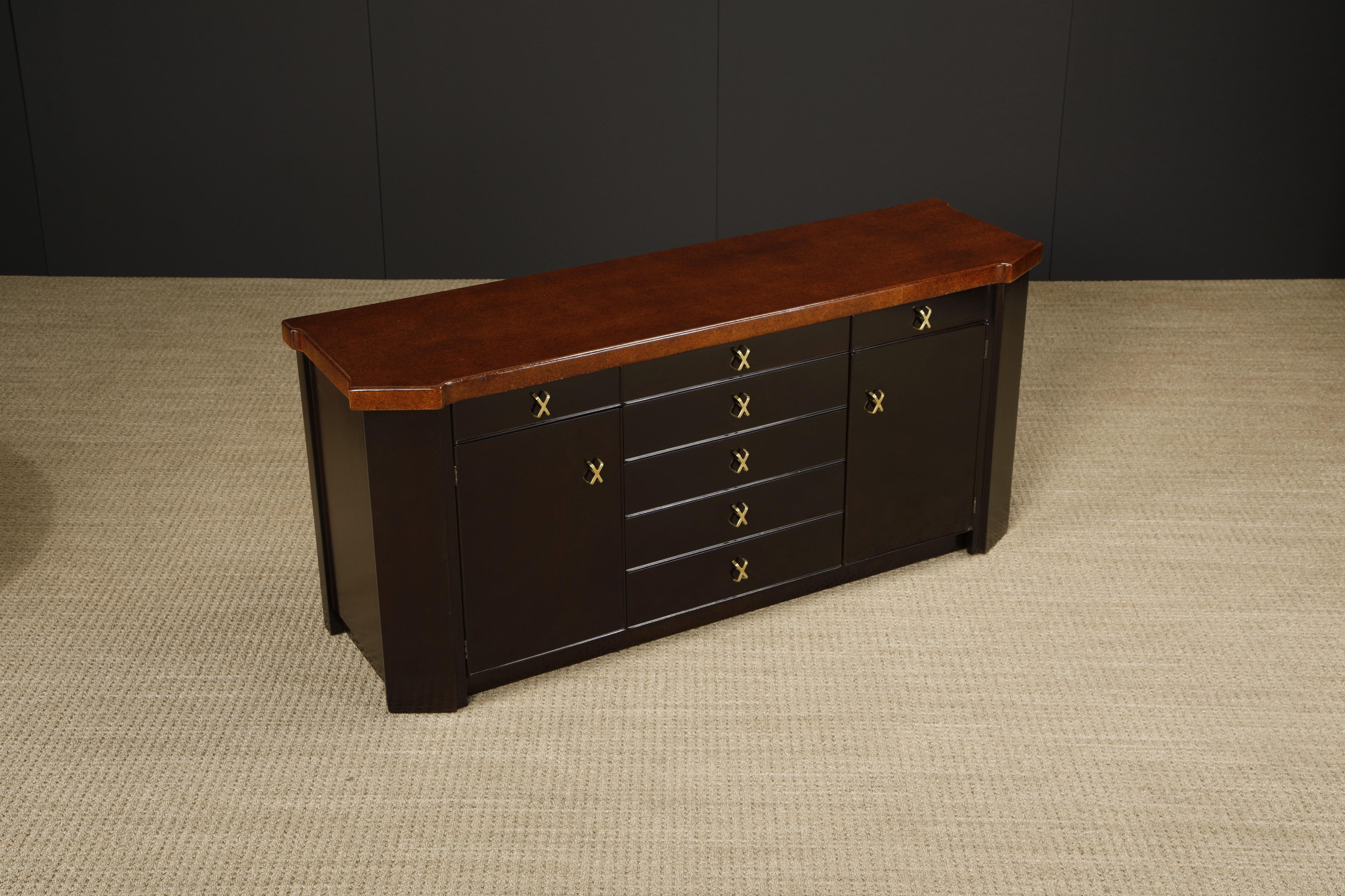 Cork Sideboard / Dresser by Paul Frankl for Johnson Furniture, c. 1950s, Signed For Sale 5