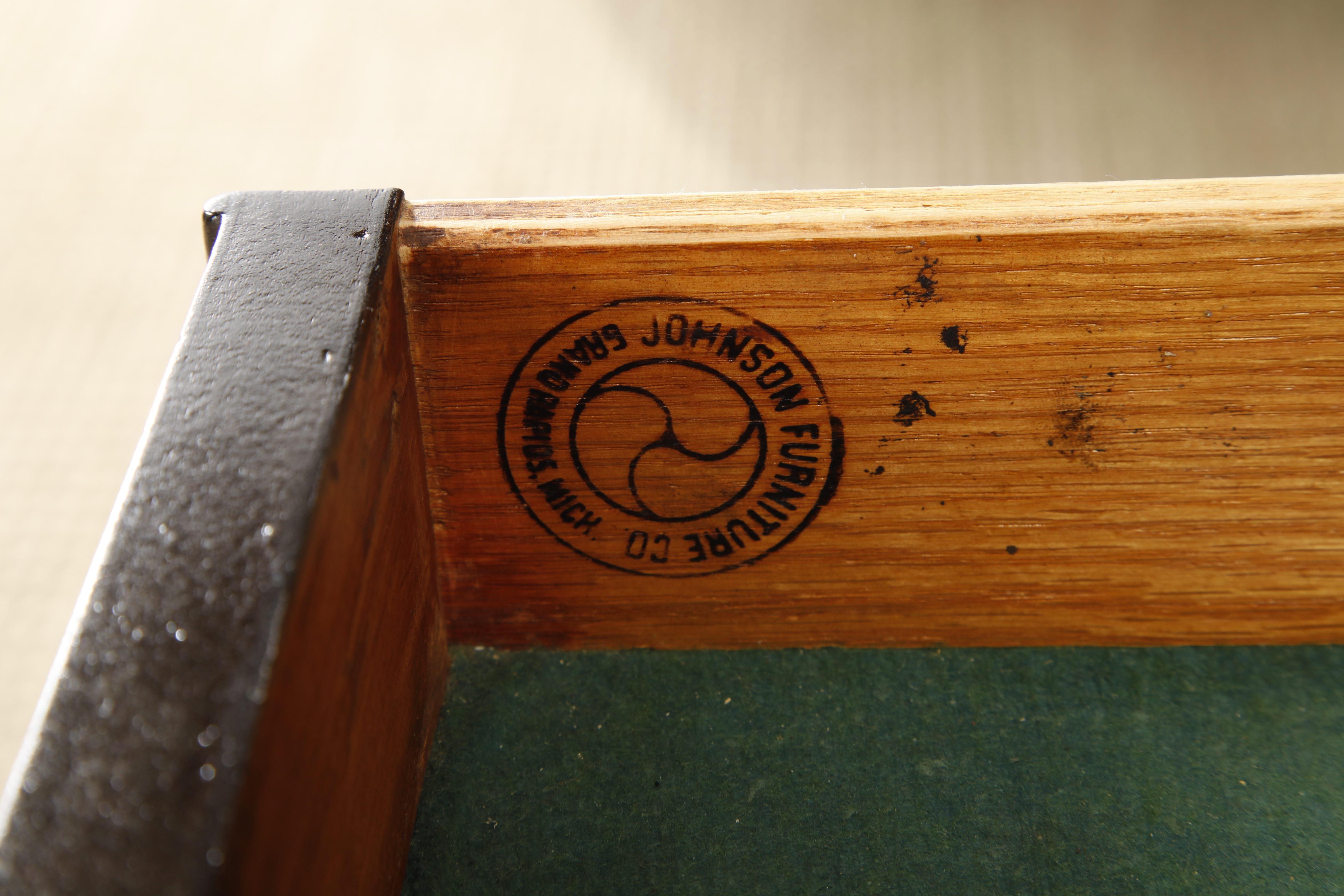 Cork Sideboard / Dresser by Paul Frankl for Johnson Furniture, c. 1950s, Signed For Sale 11