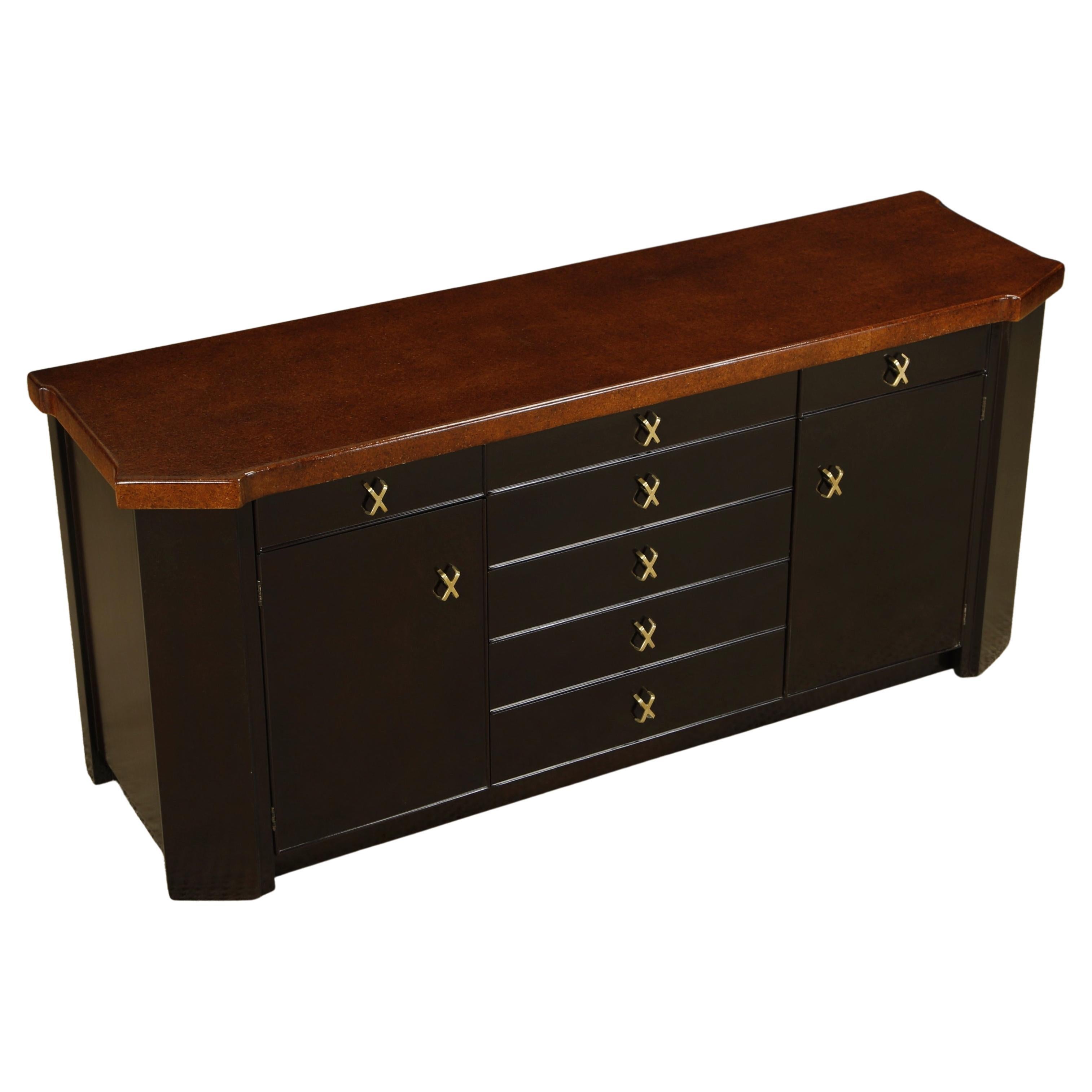 Cork Sideboard / Dresser by Paul Frankl for Johnson Furniture, c. 1950s, Signed